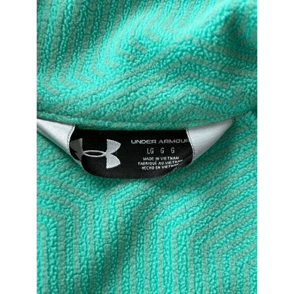 Under Armour Teal/Green Full Zip Jacket, Size Large, Cold Gear Infrared, Pockets - Picture 9 of 12